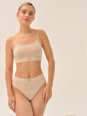 Топ на тонких бретелях My Cotton DT200 / крем ЧЗ